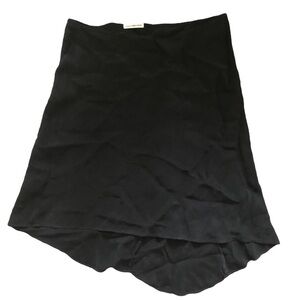 Standard James Perse Black Aysmmetrical Midi Skirt
